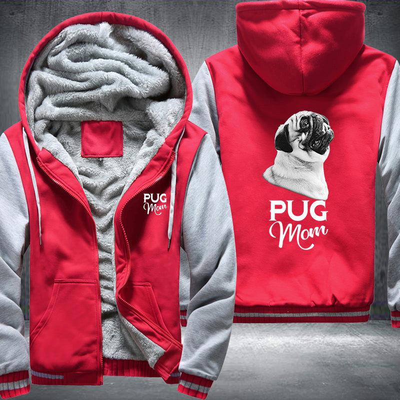 PUG MOM DOG Fleece Hoodies Jacket