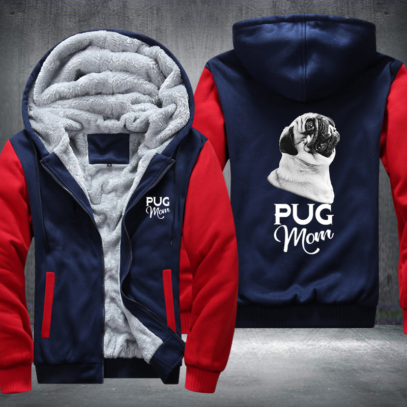 PUG MOM DOG Fleece Hoodies Jacket