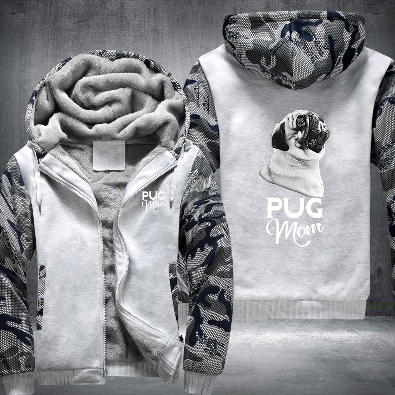 PUG MOM DOG Fleece Hoodies Jacket