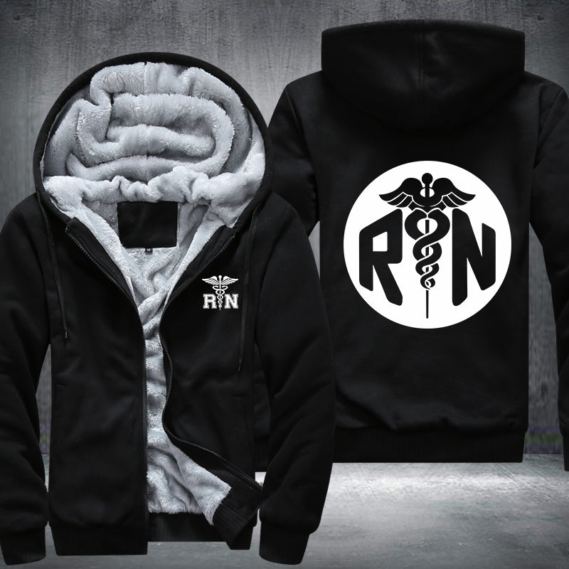 RN Nurse printed Fleece Hoodies Jacket