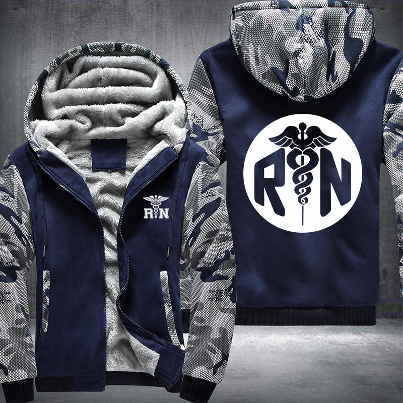 RN Nurse printed Fleece Hoodies Jacket
