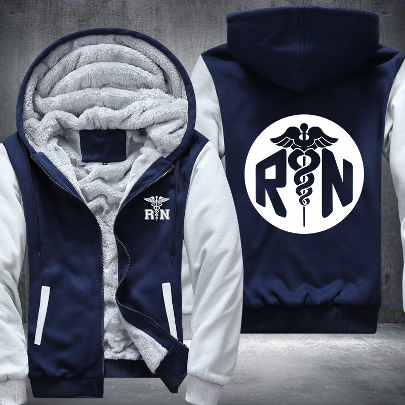 RN Nurse printed Fleece Hoodies Jacket