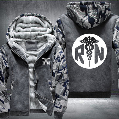 RN Nurse printed Fleece Hoodies Jacket
