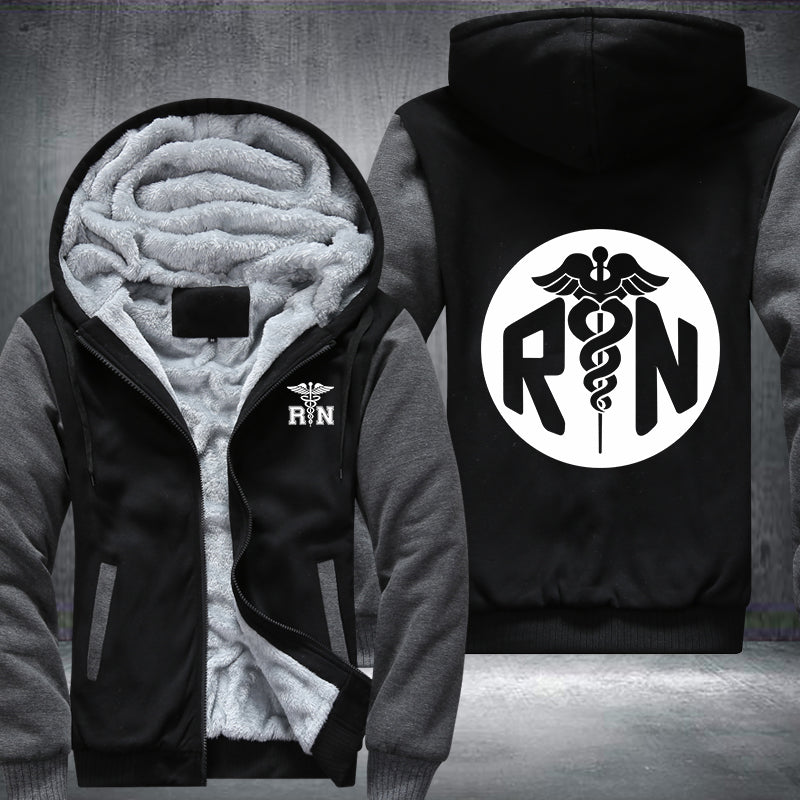 RN Nurse printed Fleece Hoodies Jacket