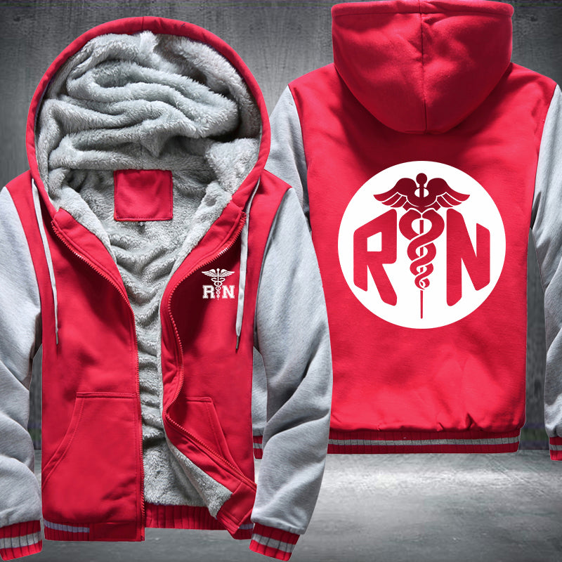 RN Nurse printed Fleece Hoodies Jacket