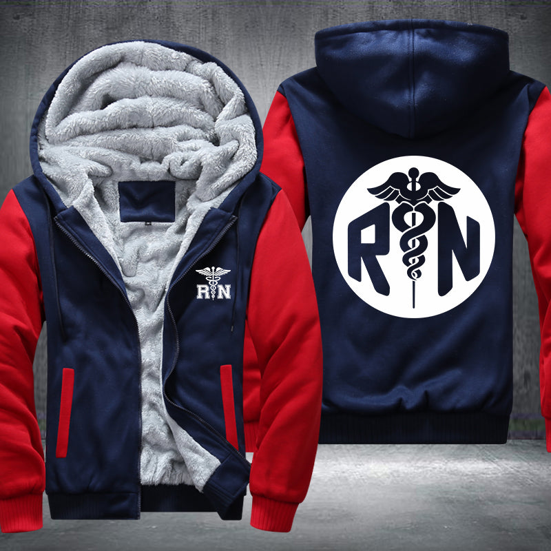 RN Nurse printed Fleece Hoodies Jacket