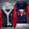 LPN Licensed Practical Nurse printed Fleece Hoodies Jacket