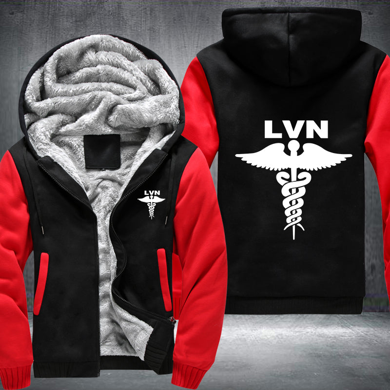 Licensed Vocational Nurse LVN printed Fleece Hoodies Jacket