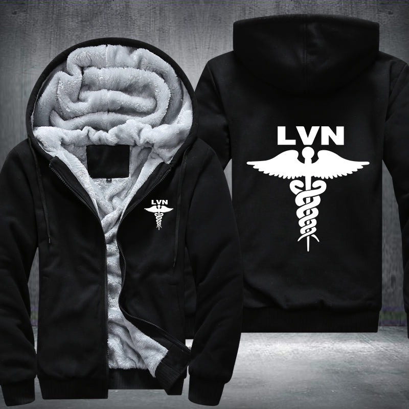 Licensed Vocational Nurse LVN printed Fleece Hoodies Jacket