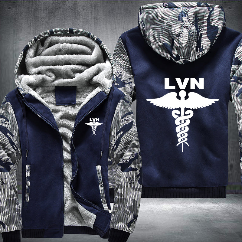 Licensed Vocational Nurse LVN printed Fleece Hoodies Jacket