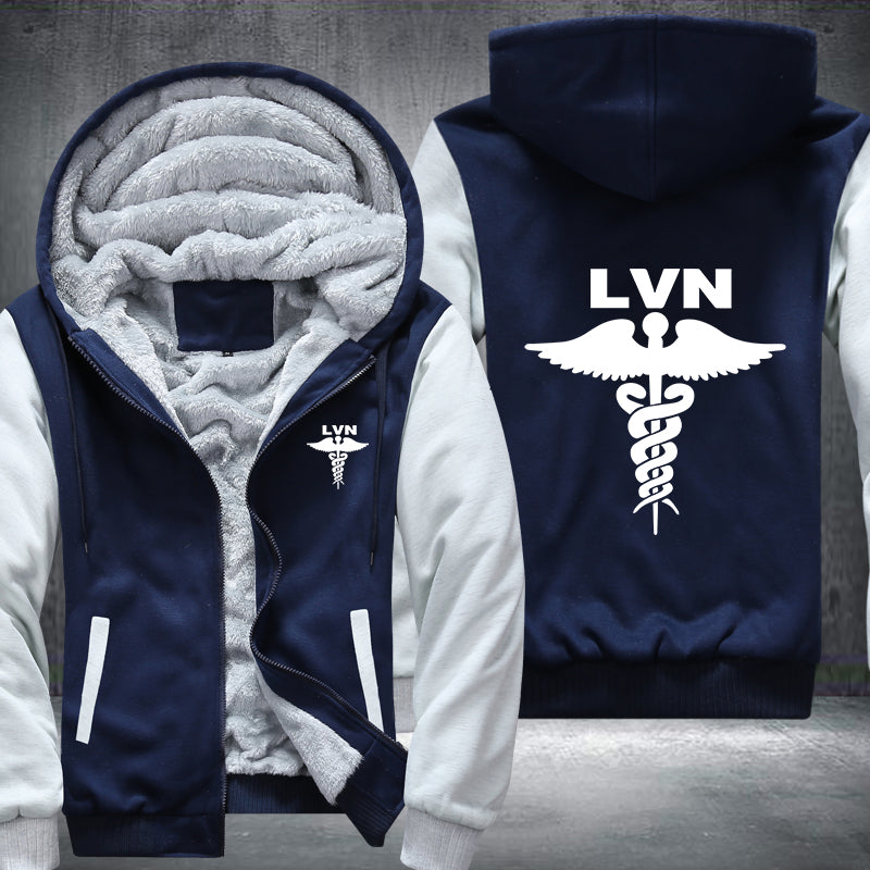 Licensed Vocational Nurse LVN printed Fleece Hoodies Jacket