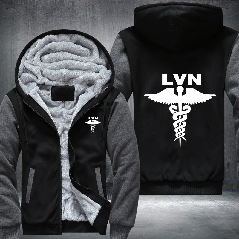 Licensed Vocational Nurse LVN printed Fleece Hoodies Jacket