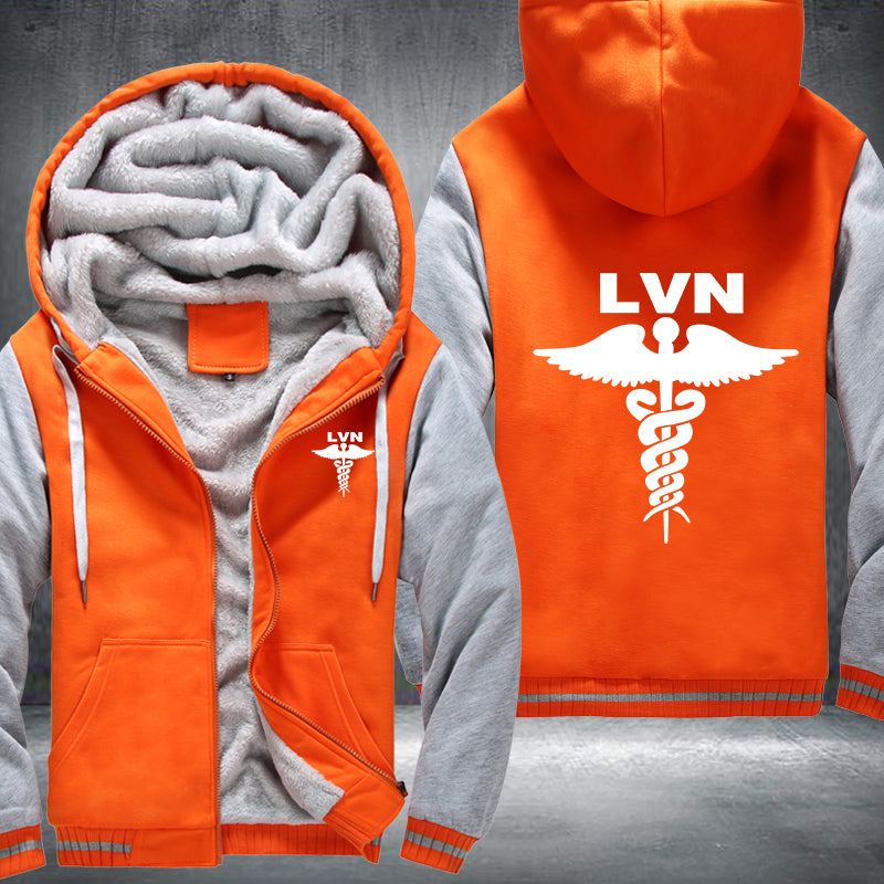 Licensed Vocational Nurse LVN printed Fleece Hoodies Jacket