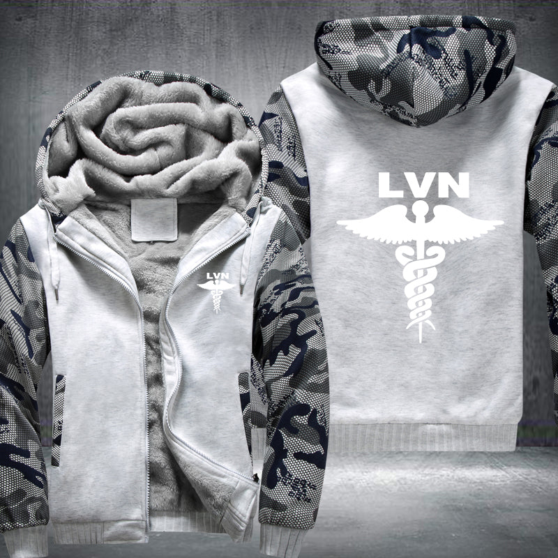 Licensed Vocational Nurse LVN printed Fleece Hoodies Jacket