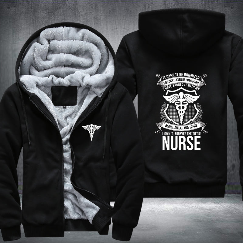 I own it forever the title nurse printed Fleece Hoodies Jacket
