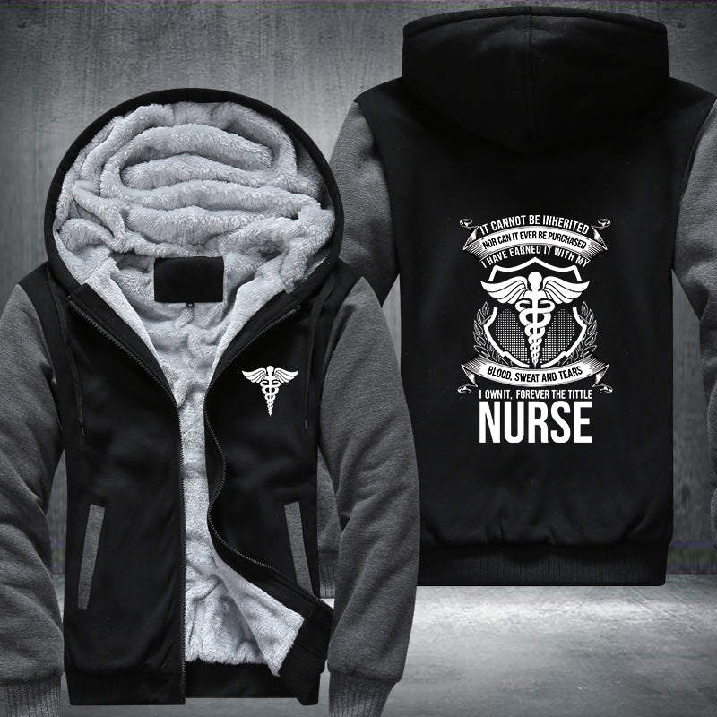 I own it forever the title nurse printed Fleece Hoodies Jacket