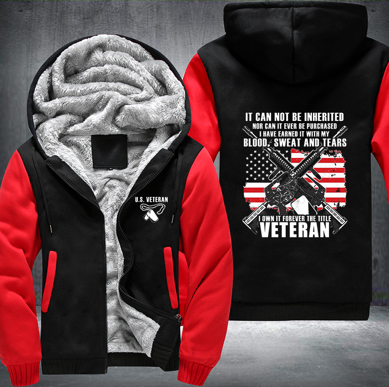 I OWN IT FOREVER THE TITLE VETERAN Fleece Hoodies Jacket