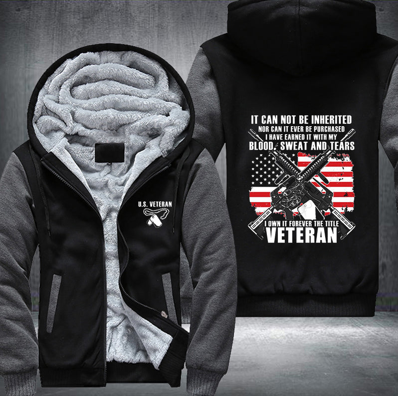 I OWN IT FOREVER THE TITLE VETERAN Fleece Hoodies Jacket