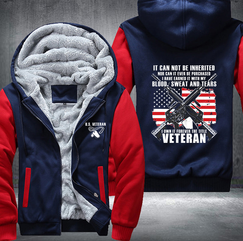 I OWN IT FOREVER THE TITLE VETERAN Fleece Hoodies Jacket