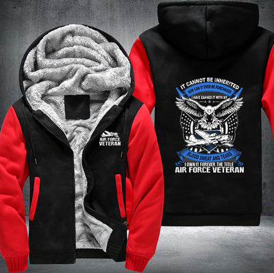 I OWN IT FOREVER THE TITLE AIR FORCE VETERAN Fleece Hoodies Jacket