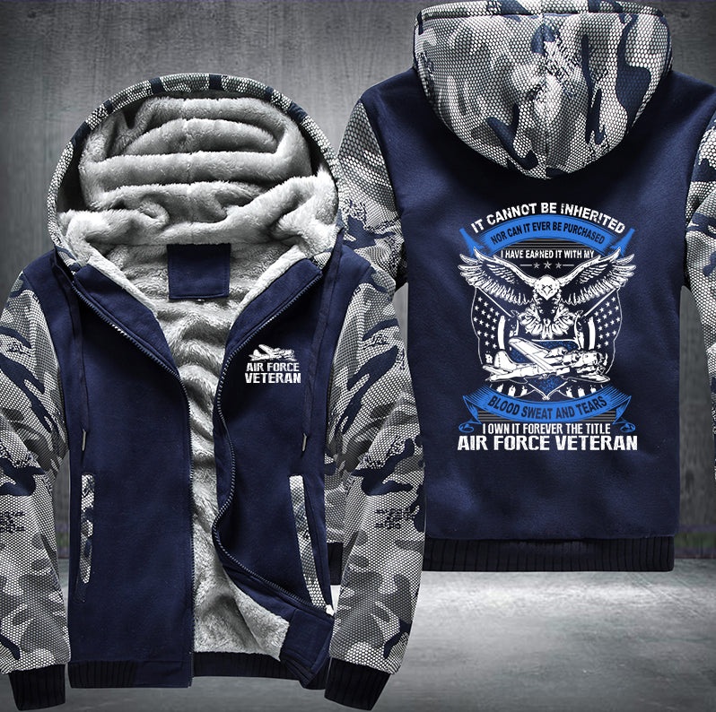 I OWN IT FOREVER THE TITLE AIR FORCE VETERAN Fleece Hoodies Jacket