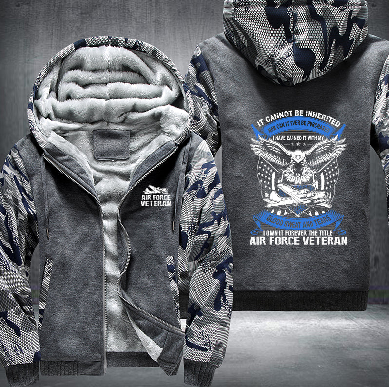 I OWN IT FOREVER THE TITLE AIR FORCE VETERAN Fleece Hoodies Jacket