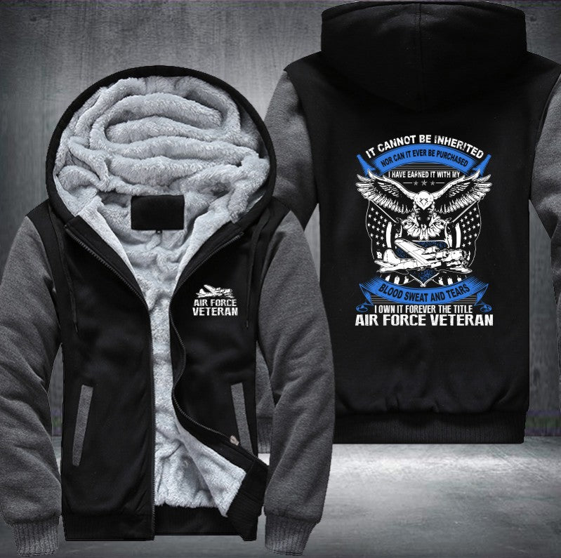 I OWN IT FOREVER THE TITLE AIR FORCE VETERAN Fleece Hoodies Jacket