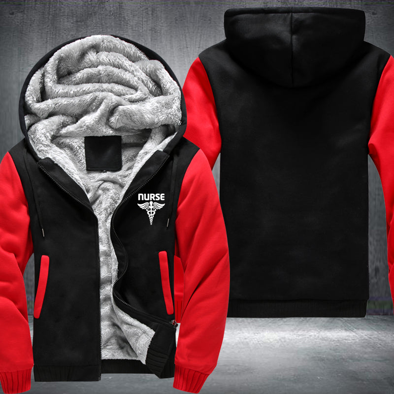 Front printed nurse Fleece Hoodies Jacket