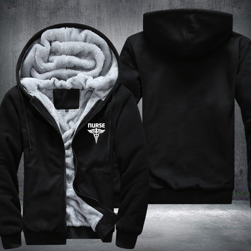 Front printed nurse Fleece Hoodies Jacket