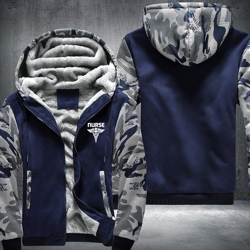 Front printed nurse Fleece Hoodies Jacket