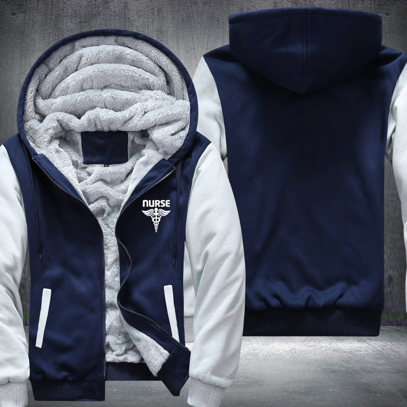 Front printed nurse Fleece Hoodies Jacket