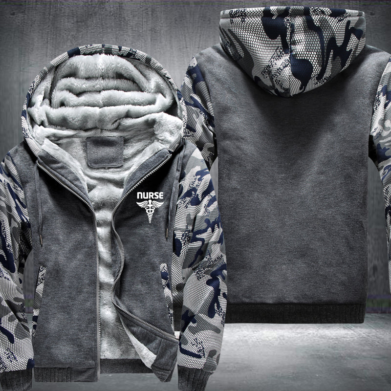 Front printed nurse Fleece Hoodies Jacket