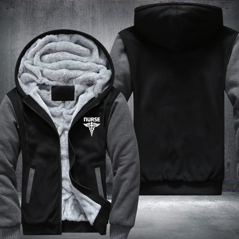Front printed nurse Fleece Hoodies Jacket