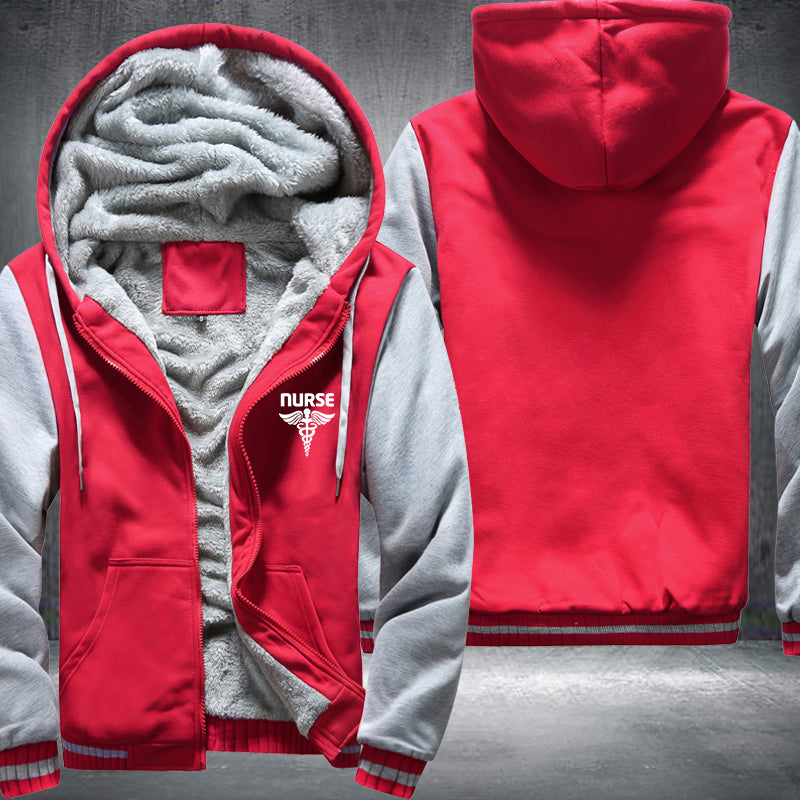Front printed nurse Fleece Hoodies Jacket