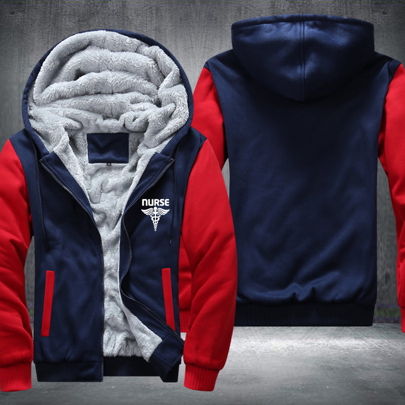 Front printed nurse Fleece Hoodies Jacket