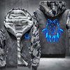 Art Face Wolf Luminous Design Fleece Hoodies Jacket