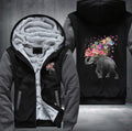 Indian elephant Flower Fleece Hoodies Jacket