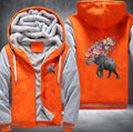 Indian elephant Flower Fleece Hoodies Jacket