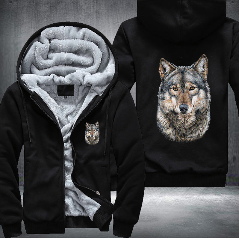 Animal Wolf Art Fleece Hoodies Jacket