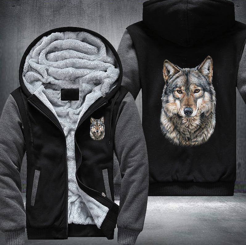 Animal Wolf Art Fleece Hoodies Jacket
