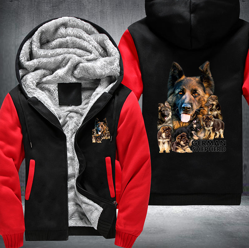 GERMAN SHEPHERD DOG design Fleece Hoodies Jacket