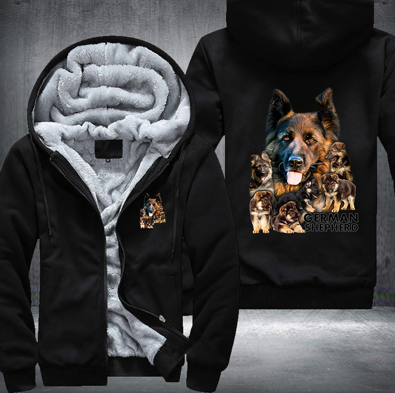 GERMAN SHEPHERD DOG design Fleece Hoodies Jacket