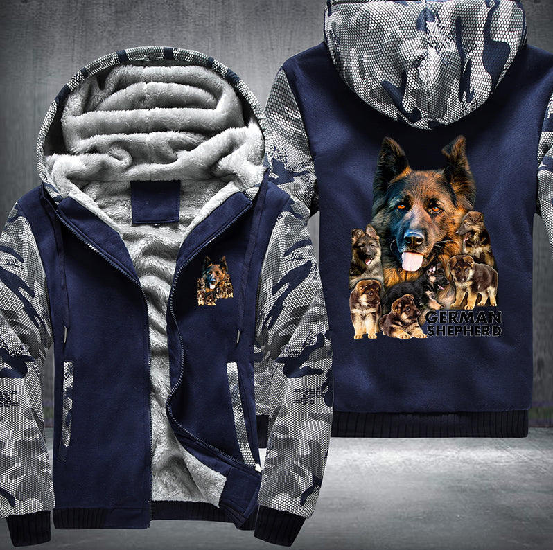 GERMAN SHEPHERD DOG design Fleece Hoodies Jacket