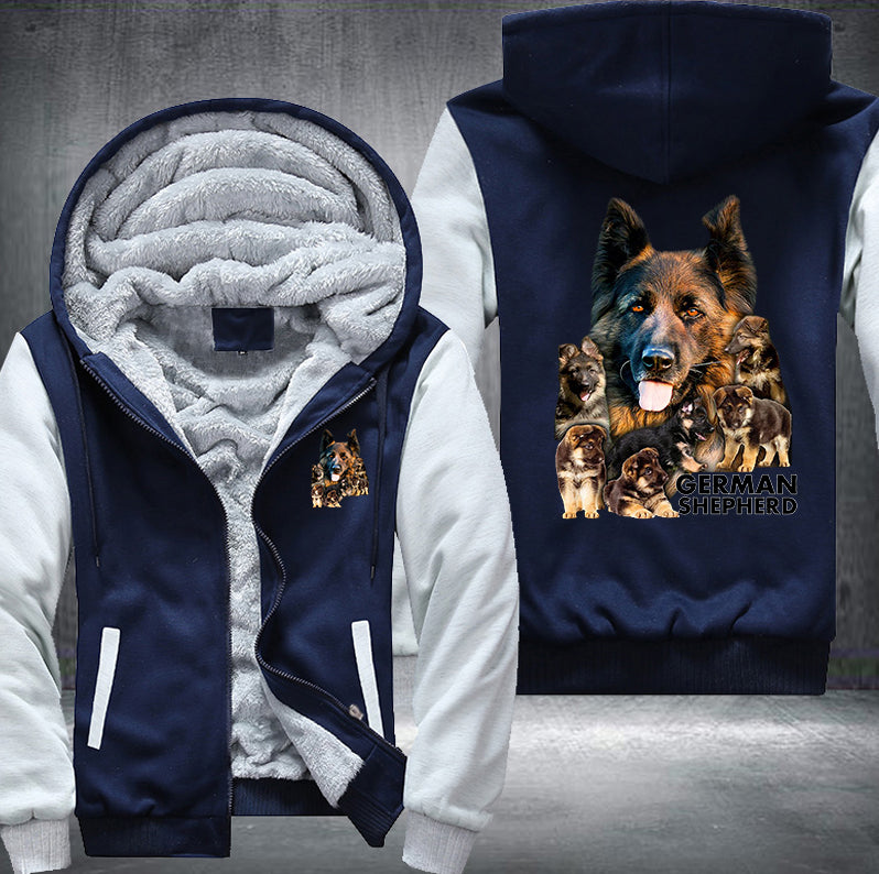 GERMAN SHEPHERD DOG design Fleece Hoodies Jacket