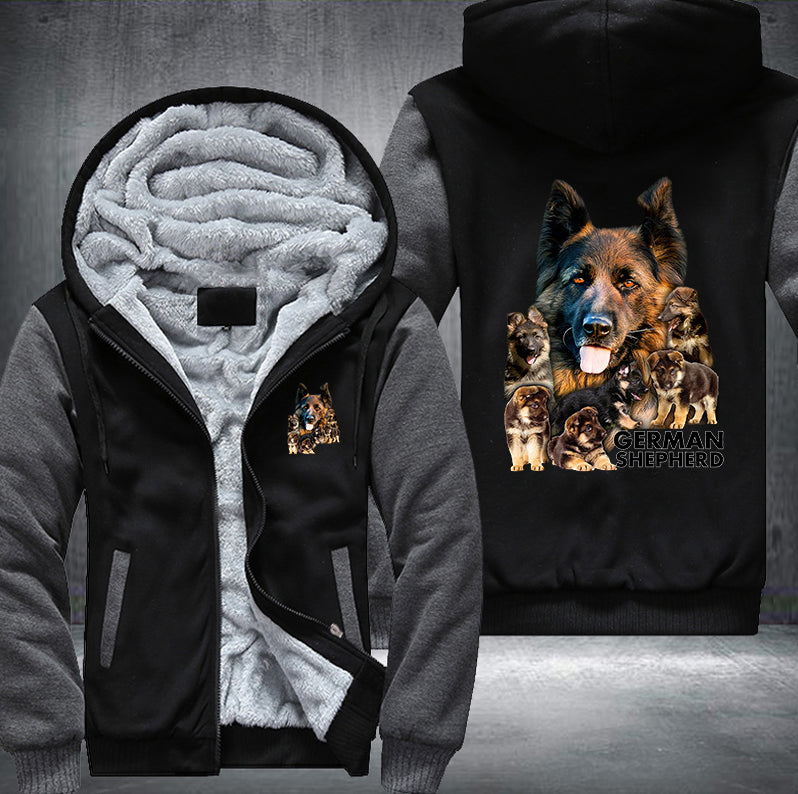 GERMAN SHEPHERD DOG design Fleece Hoodies Jacket