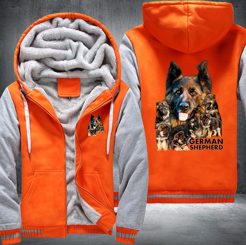 GERMAN SHEPHERD DOG design Fleece Hoodies Jacket