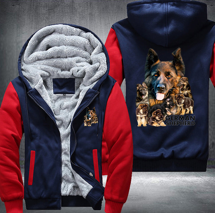 German shepherd fleece jacket shops