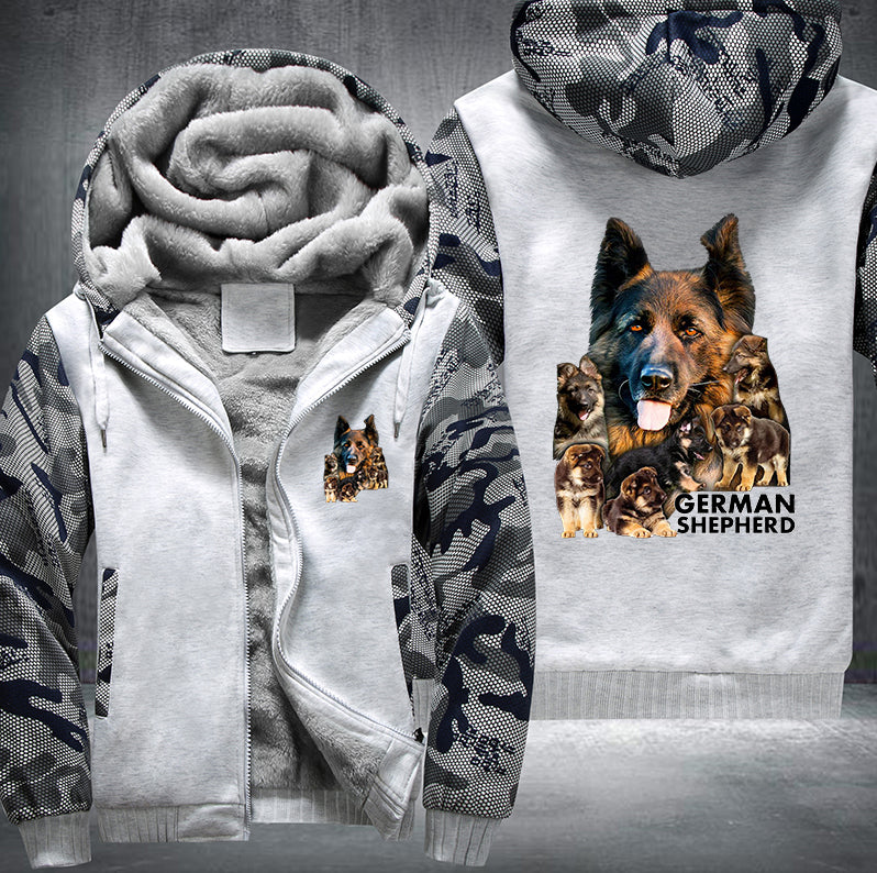 GERMAN SHEPHERD DOG design Fleece Hoodies Jacket