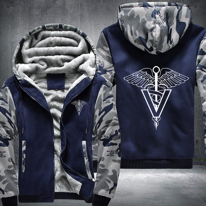 Vocational Nurse V Fleece Hoodies Jacket