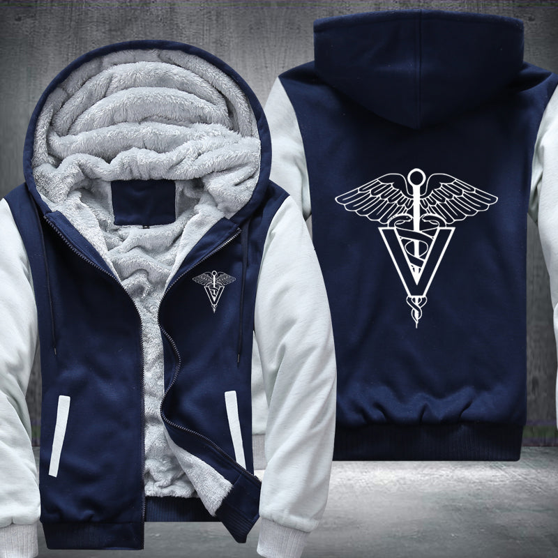 Vocational Nurse V Fleece Hoodies Jacket